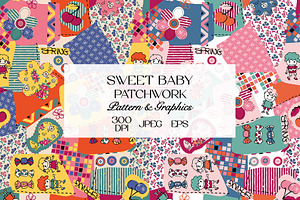 Sweet Baby Patchwork Pattern, a Pattern Graphic by StudioGlouna