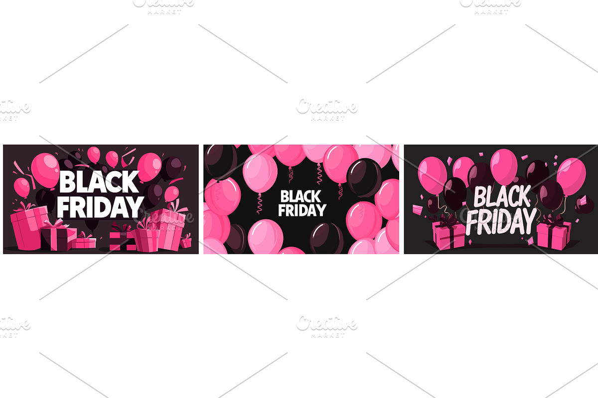 black friday cartoon. white text, an Object Illustration by Stock-Smart-Start