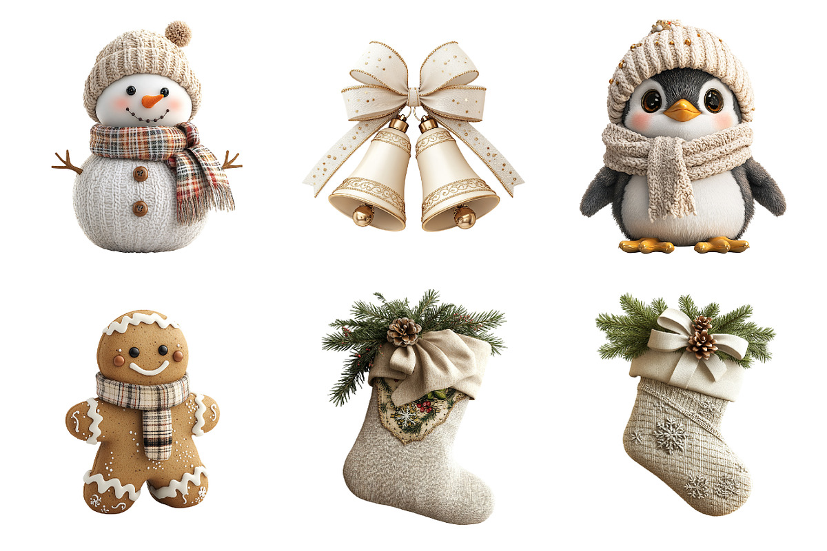 Cozy Watercolor Christmas Clipart, a Work Illustration by SinaCreation (Photo 5 of 6)