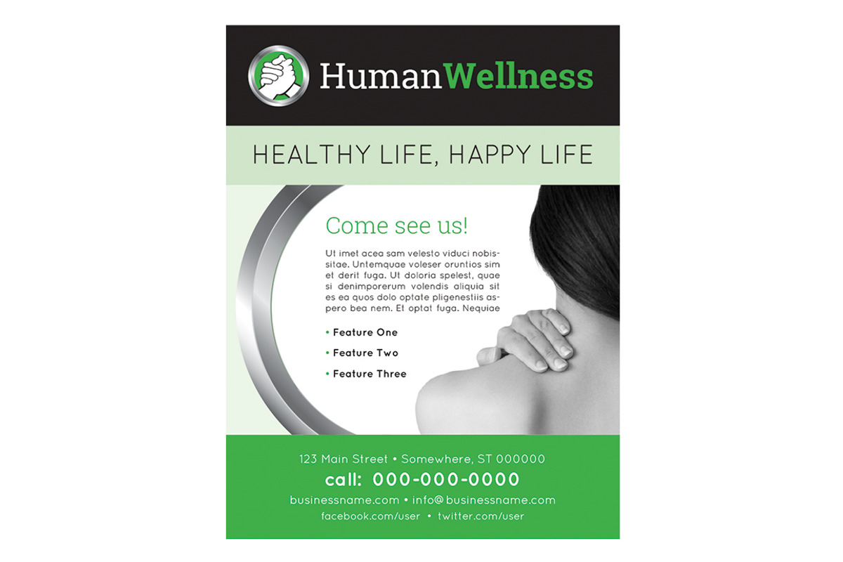 Healthcare Multipurpose Flyer or Ad, a Flyer Template by MitchLinhardt (Photo 2 of 2)