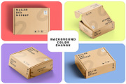 Square Kraft Mailer Box Mockup Set, a Packaging Mockup by pixelmock (Thumbnail 18 of 19)