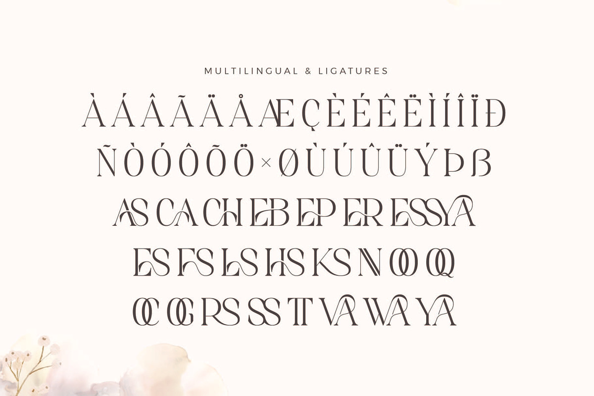 Yaqes - Ligature Luxury Font, a Serif Font by Aqeel_Art (Photo 9 of 9)