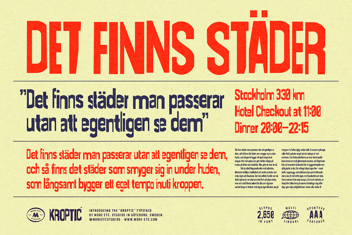 Kroptic – Playful Display Font, a Font by More Etc. Studios (Photo 7 of 16)