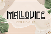 Mallovice a ethnic display font, a Symbol Font by Javatype Studio (Thumbnail 1 of 10)