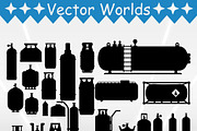 Gas Cylinder SVG, Gas Cylinders SVG, an Object Graphic by VectorWorlds (Thumbnail 2 of 3)