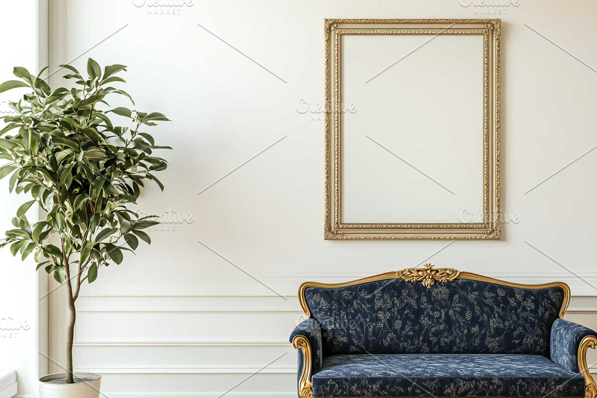 Empty Poster Frame in Interior, an Arts & Entertainment Photo by VetalStock (Photo 2 of 11)