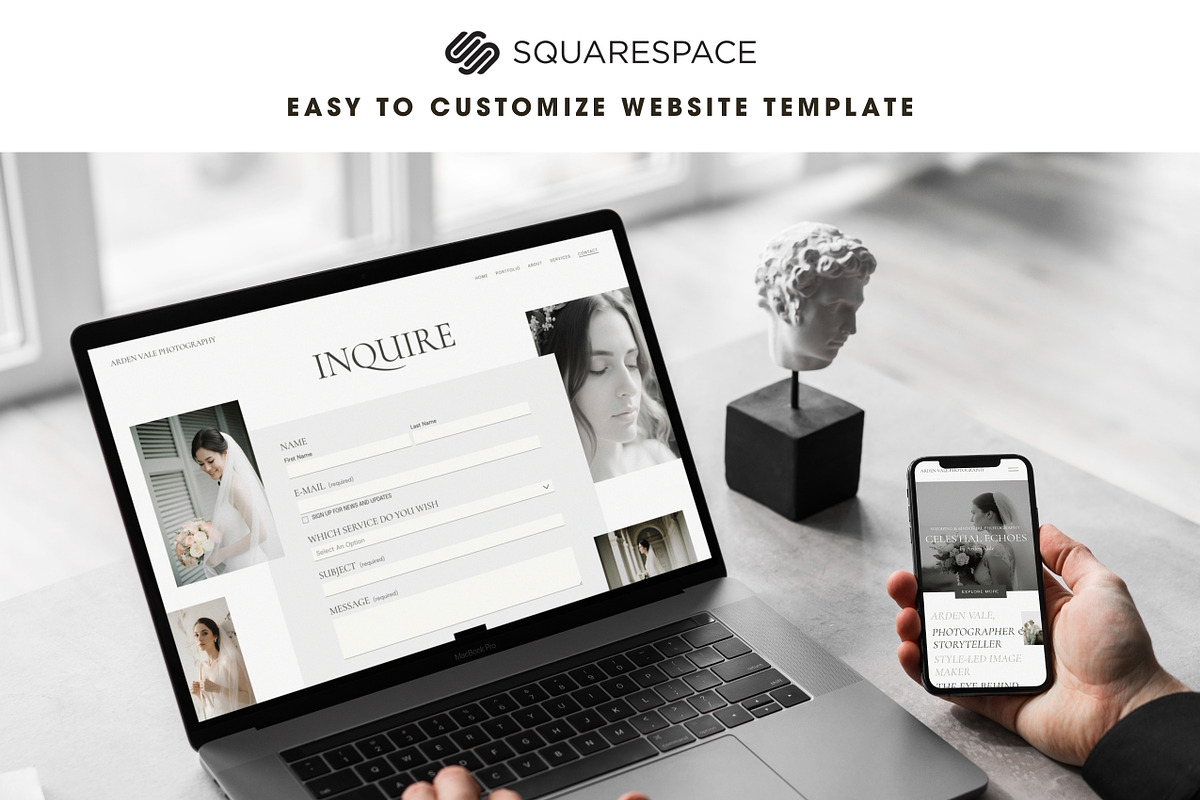Squarespace Photographer Website, a Squarespace Template by Mockup Art Atelier (Photo 5 of 14)