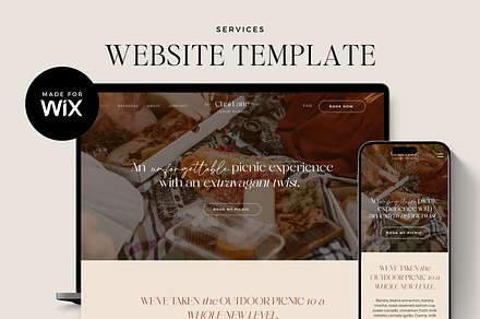 Luxury Picnic Wix Website Template