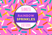 Rainbow Sprinkles Seamless pattern, a Pattern Graphic by Queen of Infographics (Thumbnail 1 of 2)