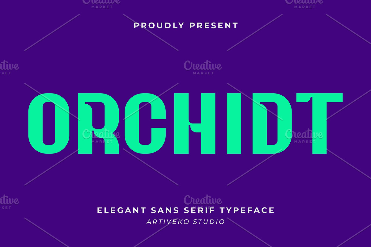 Orchidt Tech Sans Font, a Sans Serif Font by Artiveko (Photo 1 of 7)