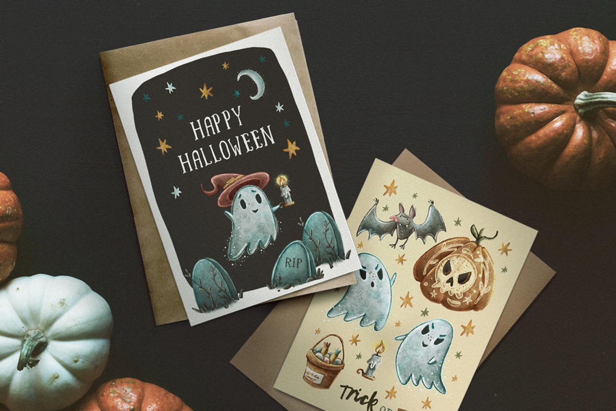 Spooky Night • Halloween set, a Decorative Illustration by Yeticrab (Photo 3 of 12)
