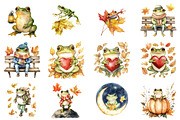 Autumn Frog Sublimation Clipart, an Illustration by CitraGraphics (Thumbnail 4 of 6)