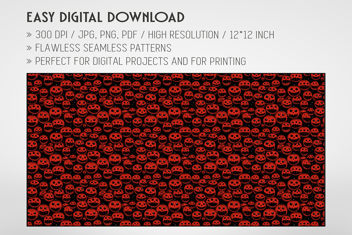 20 Seamless Red and Black Horror Set, a Pattern Graphic by Nordic Design (Photo 2 of 9)