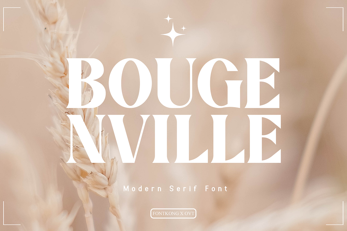 Bougenville - Modern Serif Font, a Serif Font by overlaytemplates (Photo 1 of 5)