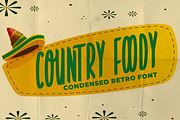 Country Foody - Condensed Retro Font, a Sans Serif Font by PutraCetol Studio (Thumbnail 1 of 11)