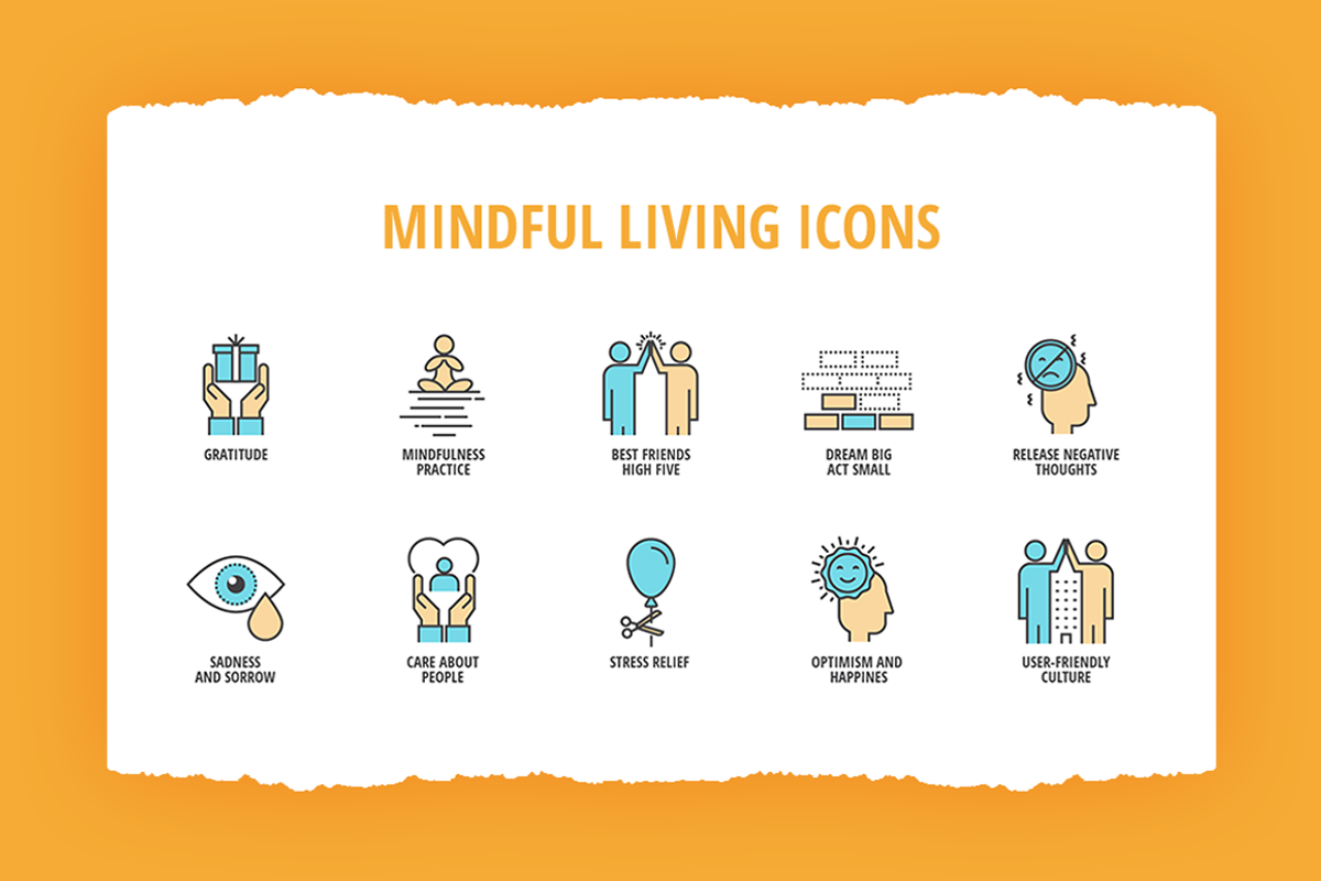 20 Mindful Living Icon Set, an Icon by Flat Icons (Photo 3 of 4)