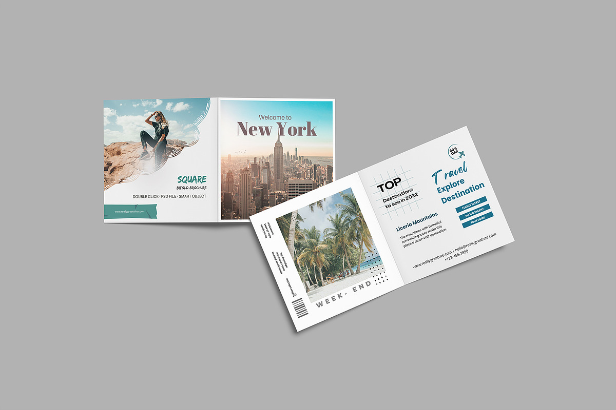 High Quality Square Bifold Mockup, a Brochure Template by lamorastudio (Photo 6 of 11)