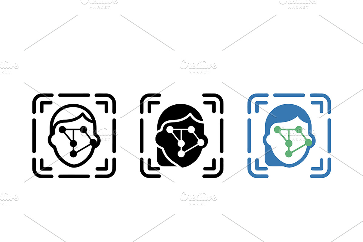 Facial Recognition Vector Art, a Solid Icon by Artonix (Photo 2 of 2)