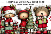 Wishmical Christmas Teddy Bear, an Illustration by Craft Nest (Thumbnail 1 of 8)