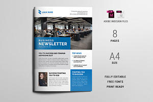 Business Newsletter Template, a Magazine Template by xtratimebd