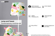 Lamp and Tea Set Mockup, a Cups & Container Mockup by Pret-a-Mockup (Thumbnail 1 of 9)