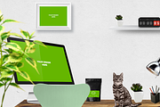 Mockup  scene creator-Desk edit, a Product Mockup by Leschinger.cz (Thumbnail 2 of 8)