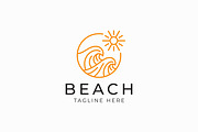 Serene Minimalist Beach Logo, a Branding & Logo Template by Signatoro (Thumbnail 1 of 2)