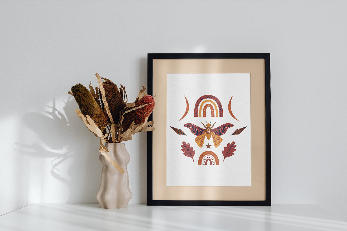 Mystic Moth | Vector collection, a Decorative Illustration by katieromanoff_art (Photo 4 of 22)