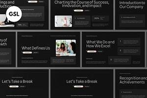 Gray Company Profile Google Slide, a Presentation Template by graphicook
