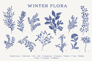 Christmas dreams. Blue & white, a Seasonal Illustration by olga.korneeva (Thumbnail 2 of 12)