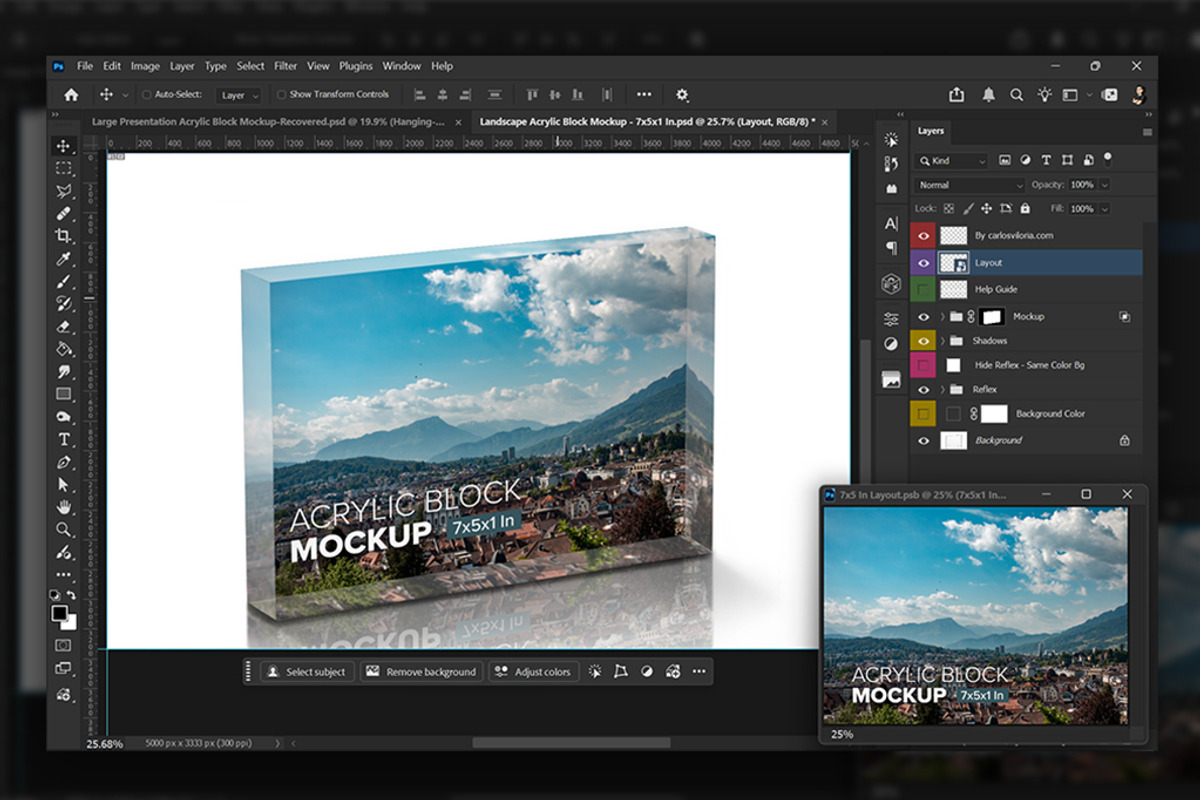 Landscape Acrylic Block Mockup, a Merchandise Mockup by Mockups by Carlos Viloria (Photo 2 of 5)