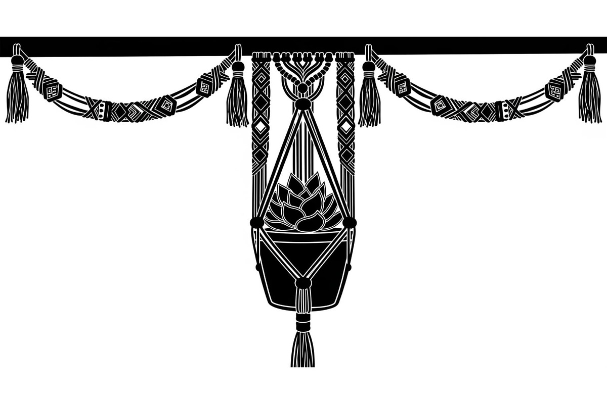 Macrame Plant Hanger Bundle, an Illustration by Creativeshirt (Photo 11 of 31)