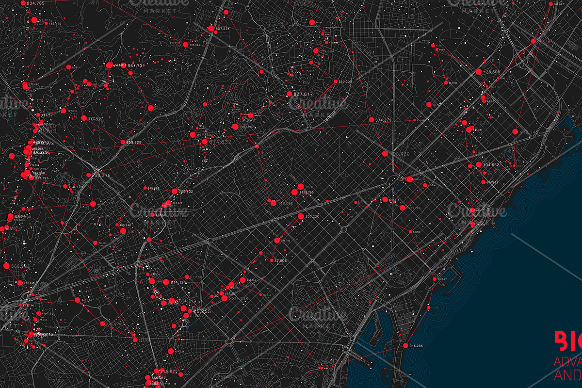 Big Data City Maps, an Object Graphic by GarryKillian (Photo 6 of 7)