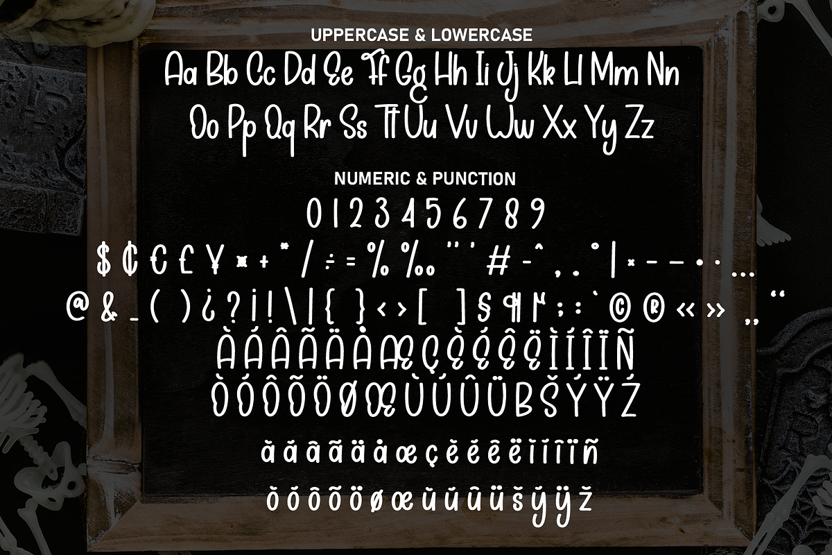 Spooky Blackboard | Script Font, a Script Font by Scratchones (Photo 7 of 8)