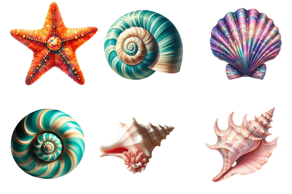 Seashell Clipart, an Illustration by DreamArtGraphic (Photo 3 of 3)