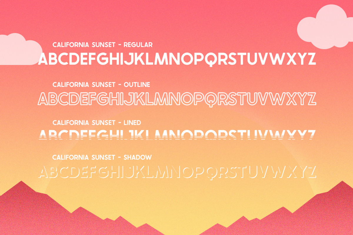 California Sunset Font Family preview 8