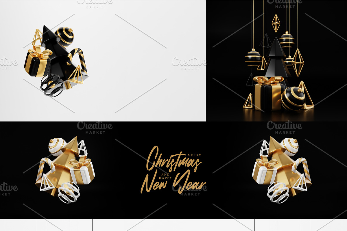 3d render Christmas illustrations, a Background Graphic by Lunarts Studio (Photo 8 of 8)