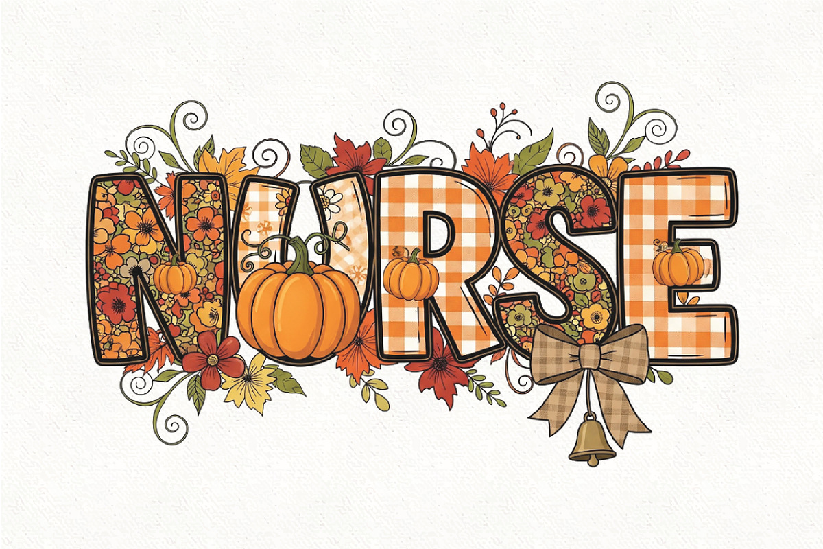 Preppy Nurse Fall PNG, an Illustration by CraftArtStudio (Photo 1 of 4)