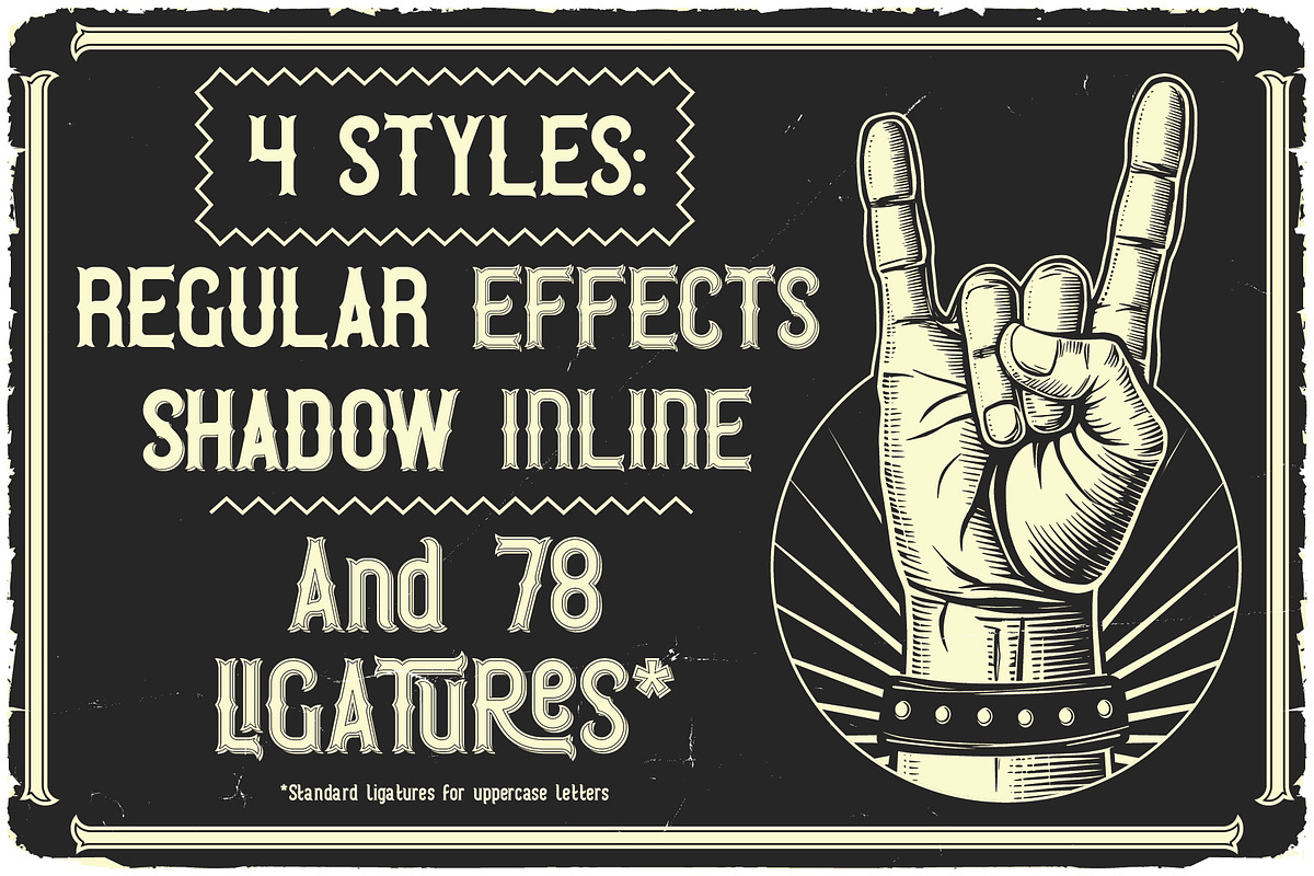 Rock Cafe Vintage Label Font, a Serif Font by JumboDesign (Photo 6 of 6)