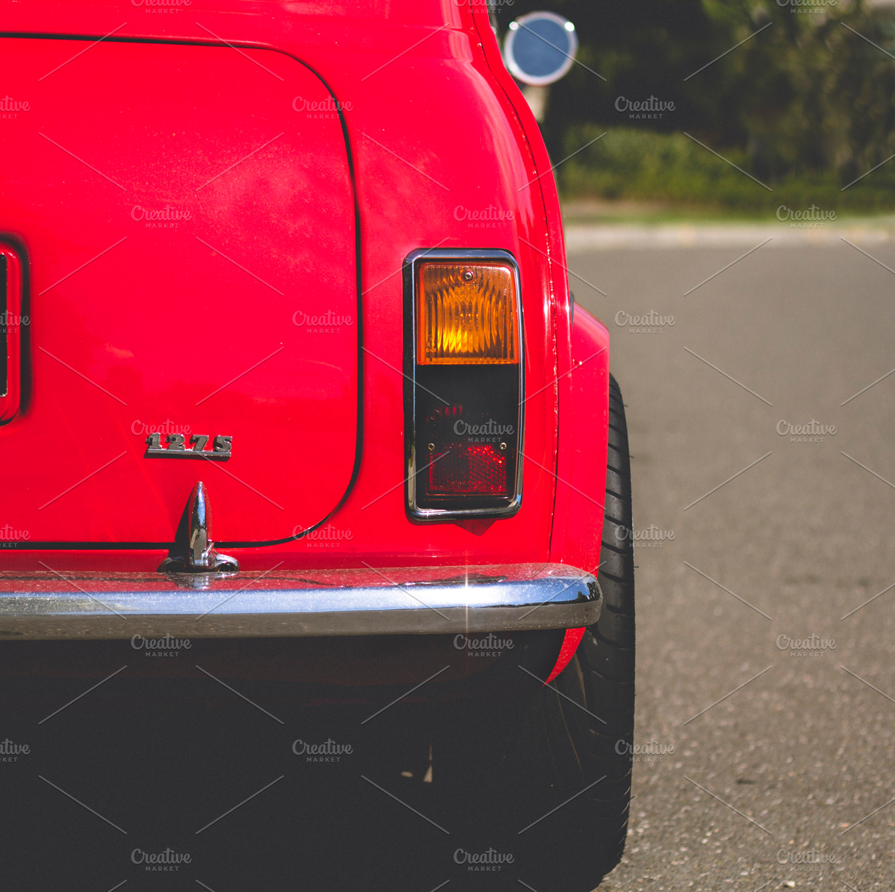 Vintage red mini cooper car containing red, car, and mini, a Transportation Photo by Dylan Martin Studios