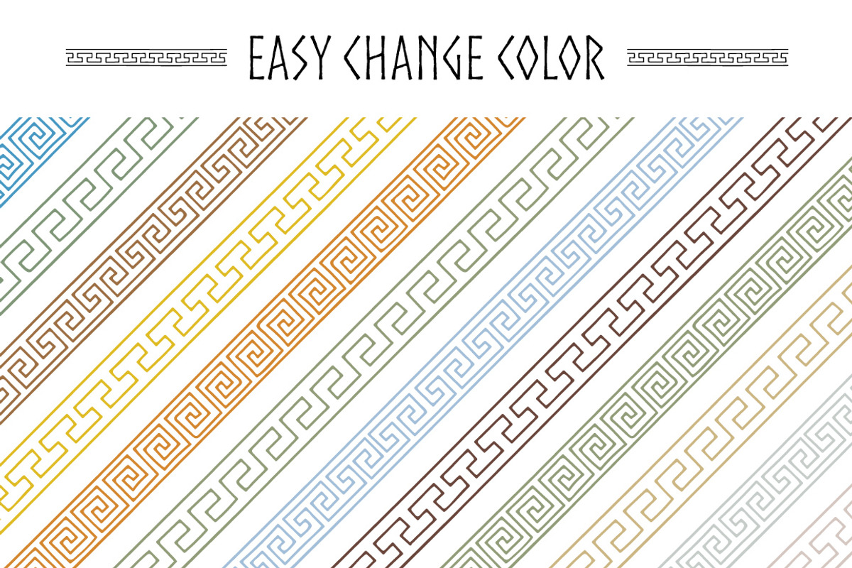 Editable greek meander brushes, a Brush Add-On by ekmelica (Photo 2 of 6)