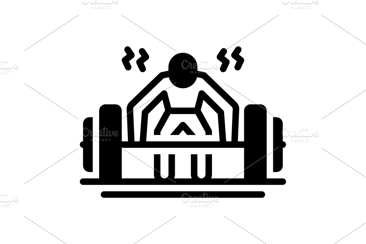 Hard exercise solid icon, a Solid Icon by Creative priyanka