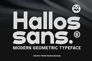 Hallos - A Modern Sans Serif Font, a Sans Serif Font by Marvadesign (Thumbnail 1 of 7)