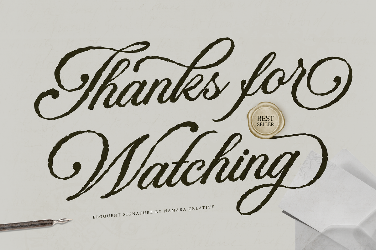 Eloquent Signature-Luxury Script, a Script Font by Namara Creative Studio (Photo 12 of 12)