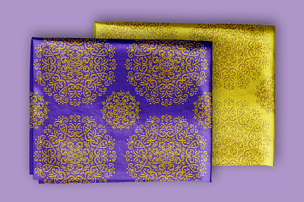 Seamless Pattern 1 Gold Relief