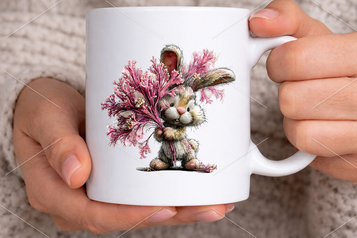 Whimsical Summer Beach Bunny Clipart, a Seasonal Illustration by Canvas Craft (Photo 3 of 3)