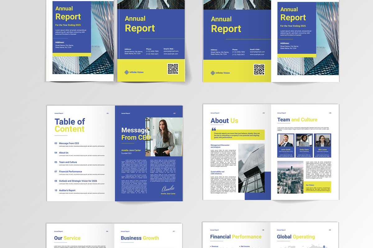 Blue Annual Financial Report, a Magazine Template by Annora Studio (Photo 5 of 6)