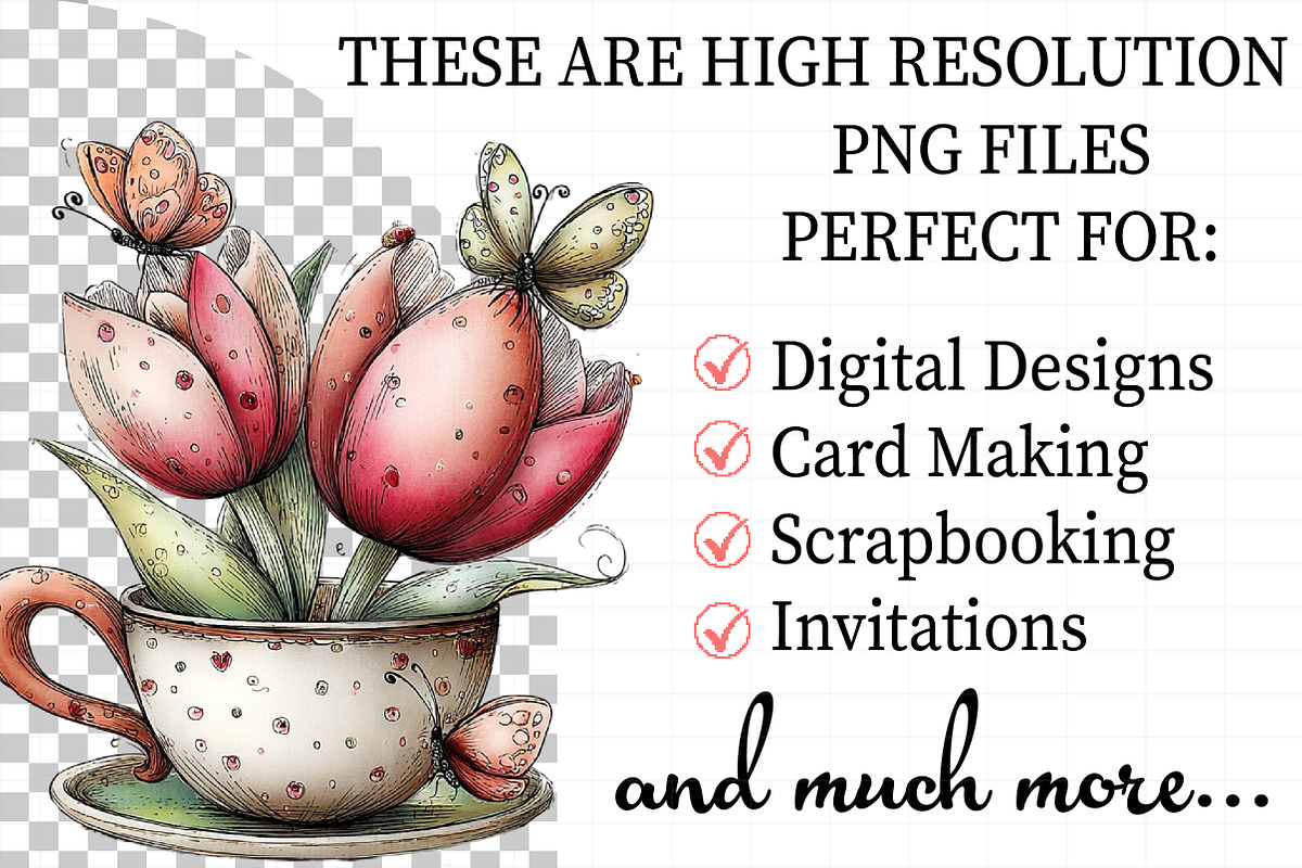 Whimsical Spring Tea Cup Clipart, an Illustration by Daily.Designs (Photo 2 of 7)