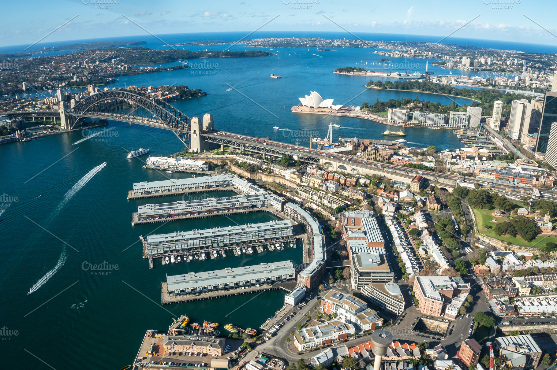 Aerial view of Sydney cityscape, a Background Photo by EsmeHelit