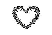 Floral Heart Frame Silhouette Pack, an Illustration by Artivon (Thumbnail 46 of 49)